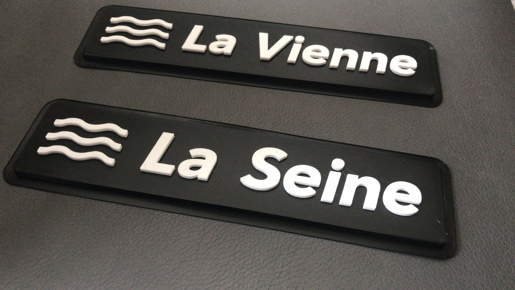 Panneau fleuve rivière personnalisable