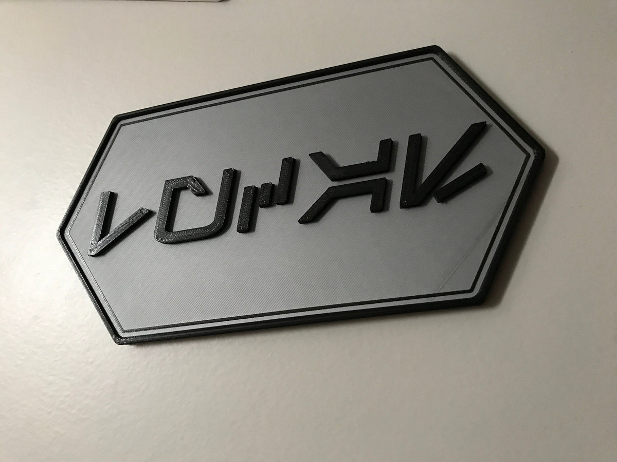 Nome personalizzato in Aurebesh stampato in 3D