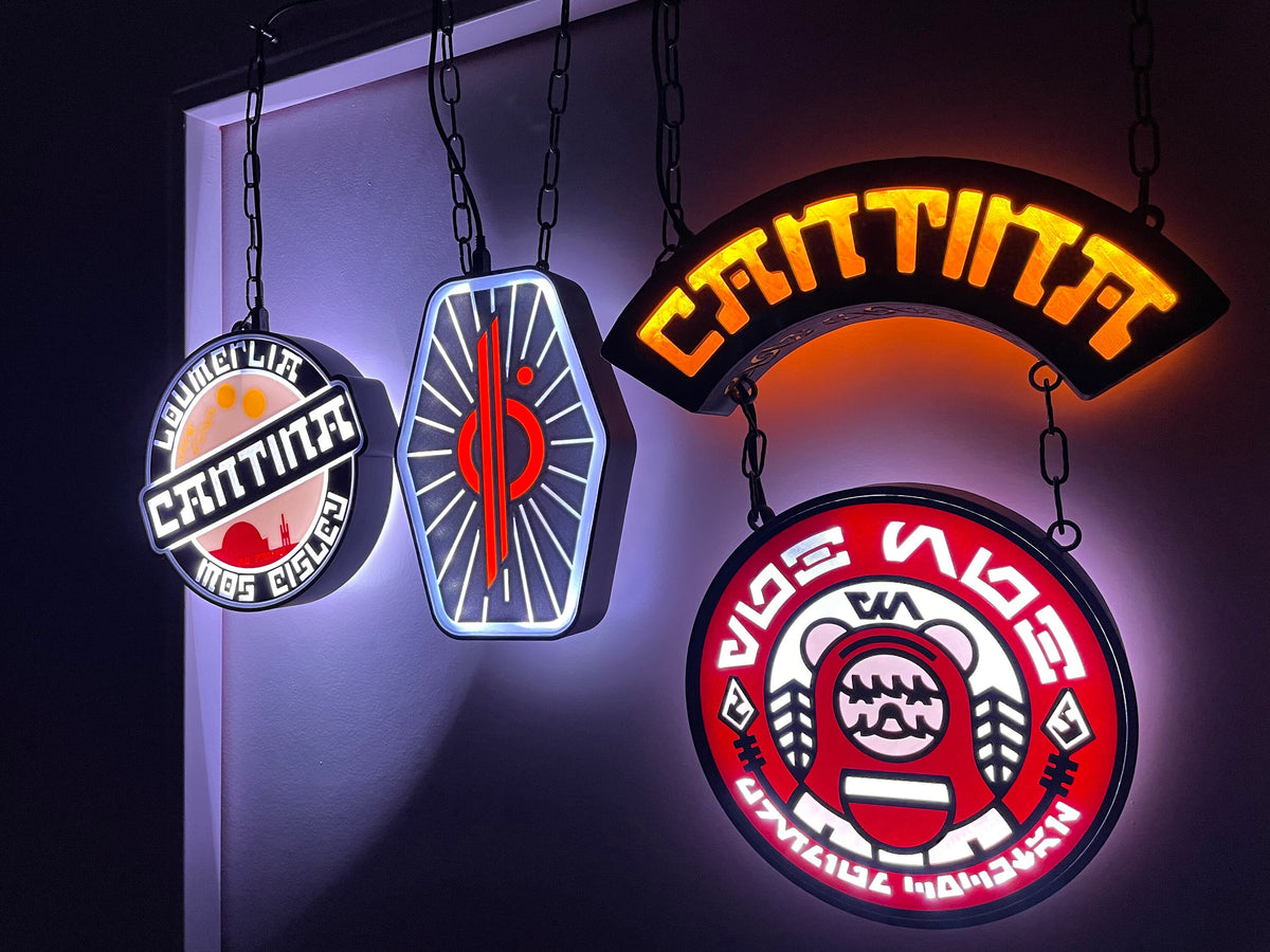 2 Cantina lamps (curved and round)