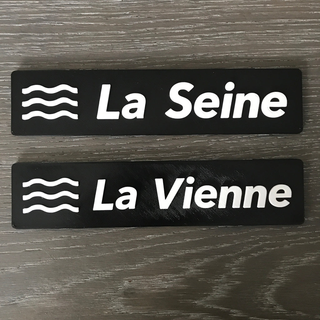 Panneau fleuve rivière personnalisable