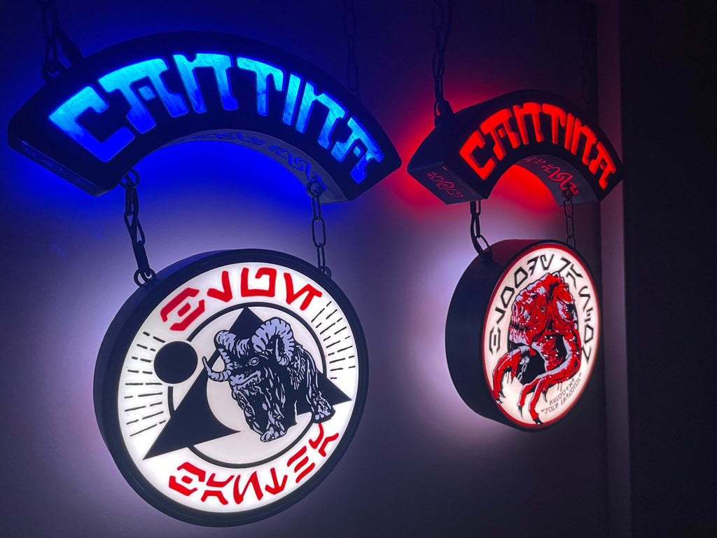Dual Cantina lights (curved and round)